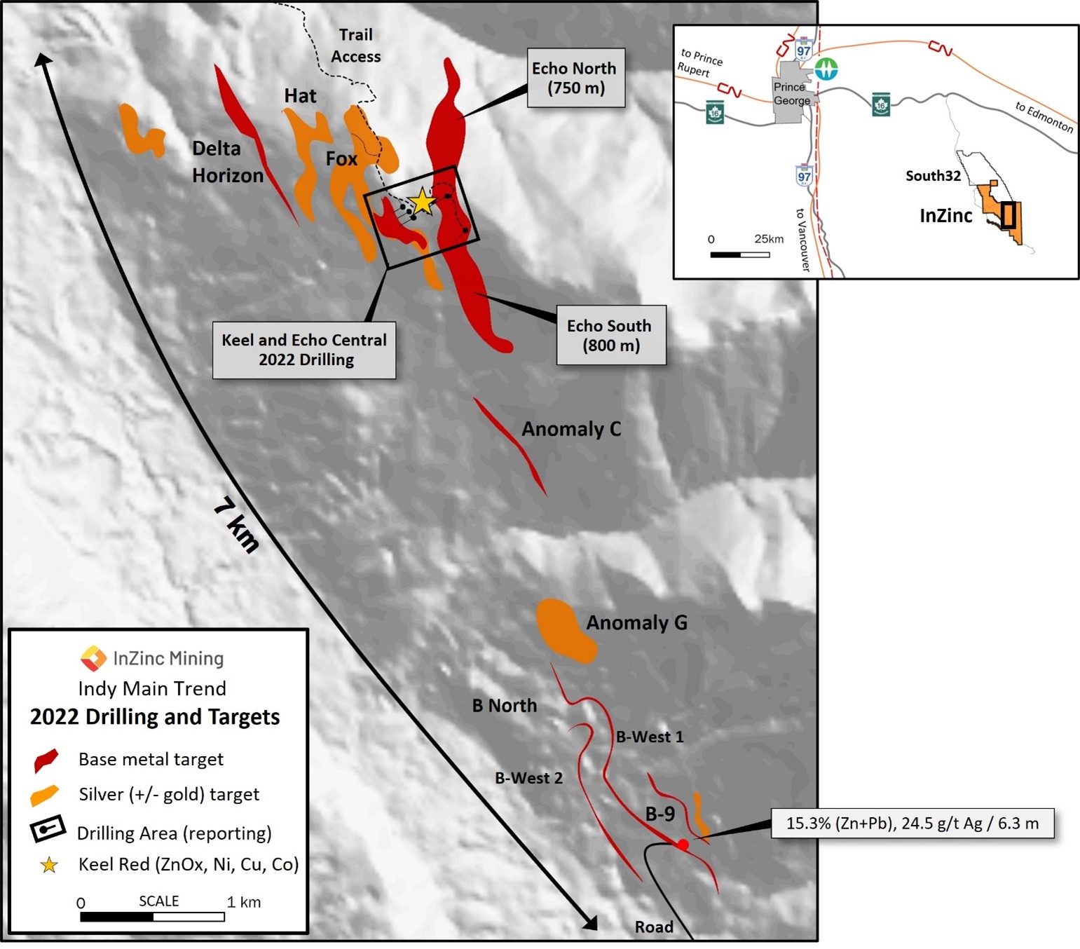 Indy Project – 2022 Targets and Drill Results – Plan Map